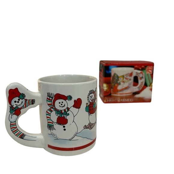 Christmas Mug with Fancy Handle Decorated - New in Box - Picture 12 of 15